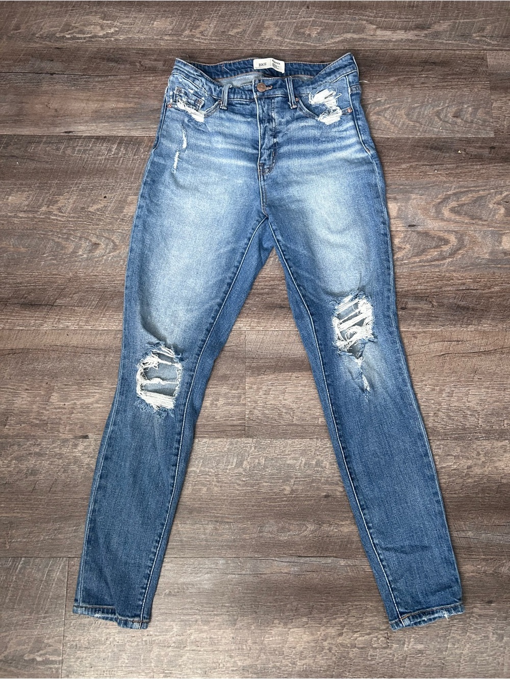 BKE Parker High Rise Skinny Ankle Jeans Size 27 Distressed